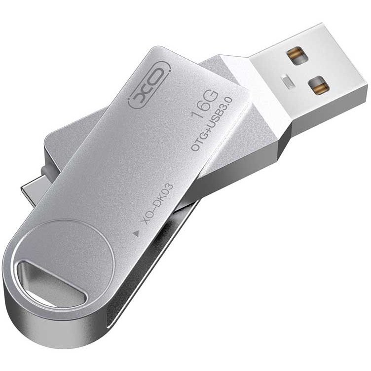 فلش مموری USB 3.0 و تایپ سی ایکس او مدل DK03 ظرفیت 256 گیگابایت